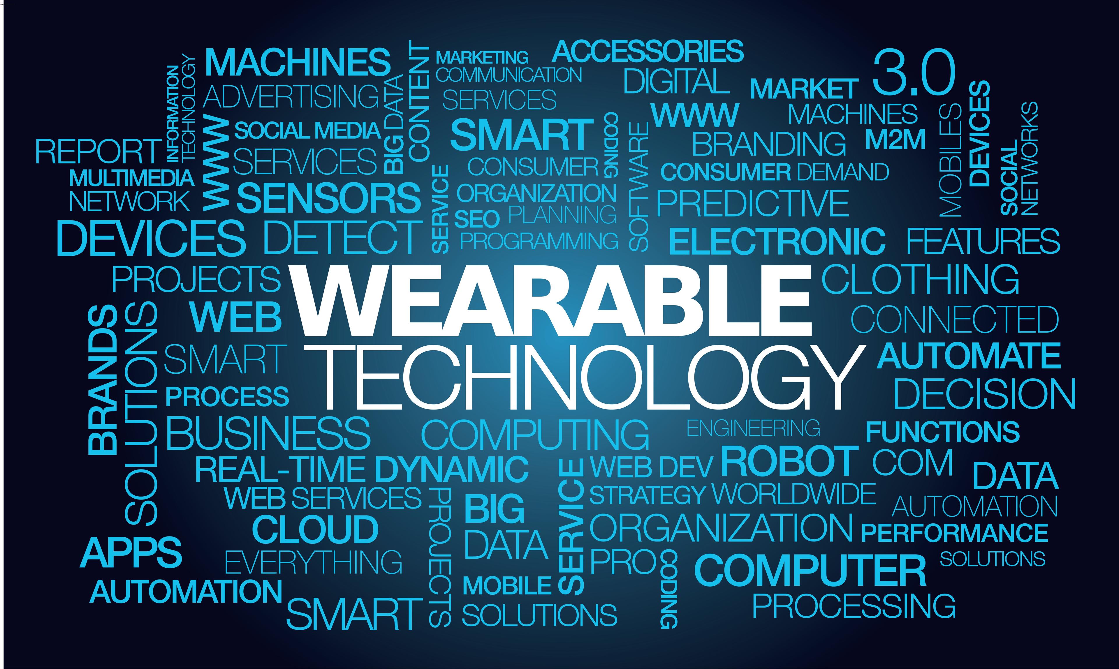 Wearable technology wearables devices wearables clothing accessories words tag cloud text. ©morganimation-adobe.stock.com